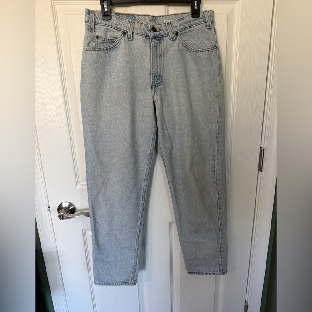 Vintage Levi's Men's Relaxed Fit Jeans in Light Blue